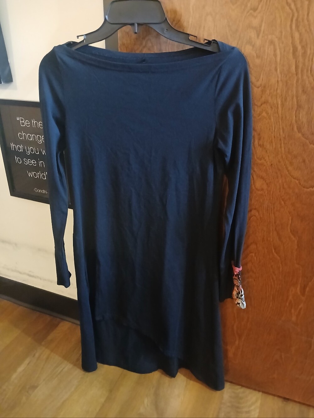 NWOT/ TEA black tunic top w/ cuff detail